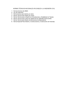 Normas T&eacute;cnicas Nacionales para Ingenier&iacute;a Civil