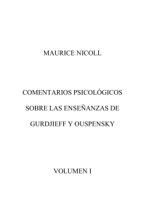 Comentarios Psicol&oacute;gicos sobre Gurdjieff y Ouspensky - Maurice Nicoll