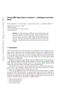 CMS Open Data Research: Challenges and Directions