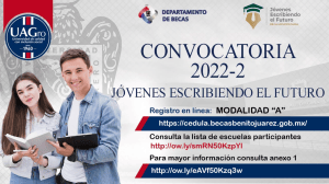 Convocatoria Becas J&oacute;venes Escribiendo el Futuro 2022-2 UAGro