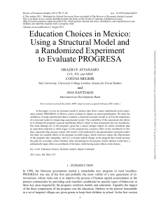 Education Choices in Mexico: PROGRESA Evaluation via Structural Model