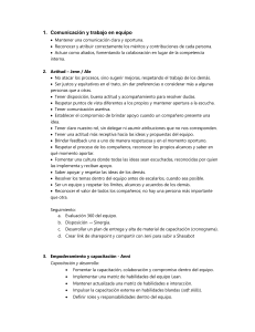Plan de Desarrollo de Equipo: Comunicaci&oacute;n, Actitud, Empoderamiento e Integraci&oacute;n