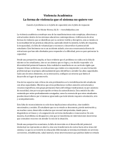 Violencia Acad&eacute;mica: La Falta de Respuesta en el Sistema Educativo