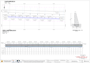 Plano de Muro MCC-01: Perfil Longitudinal y Secci&oacute;n