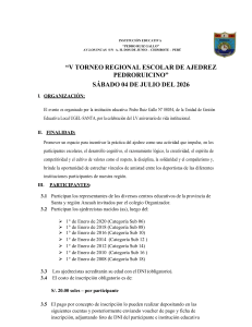 V Torneo Regional Escolar de Ajedrez Pedroruicino 2026