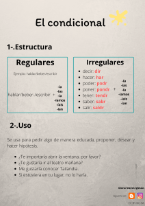El condicional: estructura y uso en espa&ntilde;ol