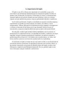 La importancia del ingl&eacute;s