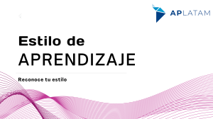 Estilo de Aprendizaje: Gu&iacute;a para Reconocer Tu Estilo de Aprendizaje