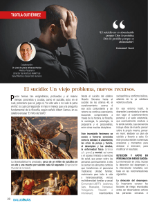 El suicidio: Un viejo problema, nuevos recursos