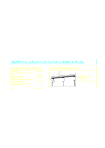 An&aacute;lisis de Cargas y Detalle de Cubierta de Techo
