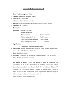 Inventario de Depresi&oacute;n Infantil (CDI) - Prueba T&eacute;cnica