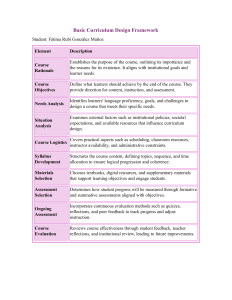 Basic Curriculum Design Framework