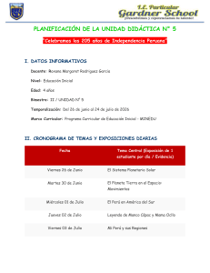 Planificaci&oacute;n: Independencia del Per&uacute; (4 a&ntilde;os)