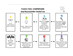 Pasos para Comprender Instrucciones Escritas: Hoja de Ejercicios