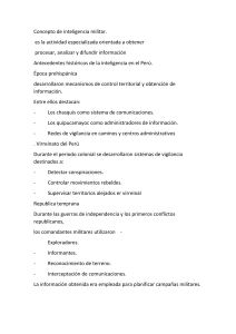 Concepto de inteligencia militar en Per&uacute;