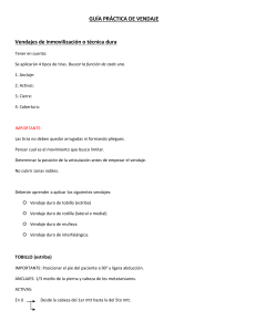 Gu&iacute;a Pr&aacute;ctica de Vendaje: T&eacute;cnicas de Inmovilizaci&oacute;n