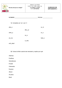 Ejercicio de Ortograf&iacute;a I - Decroly