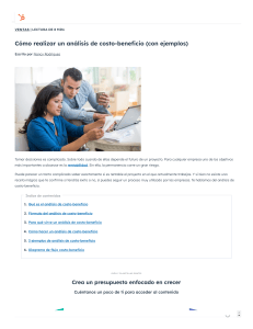 C&oacute;mo realizar un an&aacute;lisis de costo-beneficio (con ejemplos)