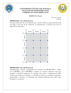 Deber #2 Ingenier&iacute;a Civil: C&aacute;lculo de Cargas Axiales y Dise&ntilde;o de Columnas
