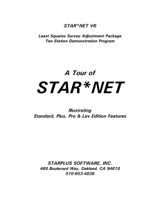STAR*NET V6 Tour: Least Squares Survey Adjustment Demo