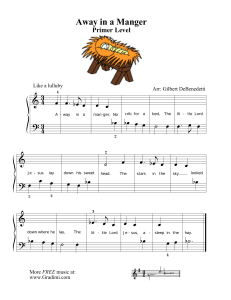 Away in a Manger Primer Level Piano Sheet Music