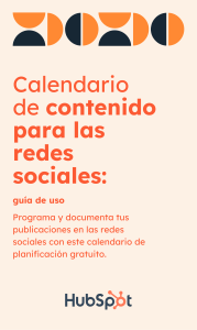 Calendario de contenido para redes sociales