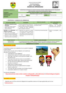 Sesi&oacute;n de aprendizaje: Imperio Incaico 2&ordm; grado primaria