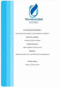 Reflexi&oacute;n sobre la Integridad Acad&eacute;mica - Universidad ECOTEC