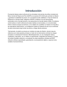 Eficacia de la pol&iacute;tica monetaria del BCRP (2014-2024)