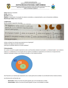 Plan de Clase: N&uacute;meros Racionales - 6to Grado