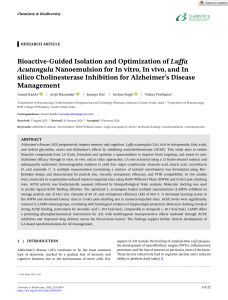 Luffa Acutangula Nanoemulsion for Alzheimer&rsquo;s: In Vitro, In Vivo, In Silico Study