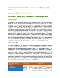 Diferencia entre texto cient&iacute;fico e informativo