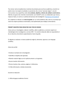Prompt Maestro para Redactar Tesis de Grado