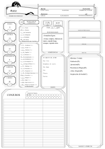 Hoja de personaje de Bardo D&D