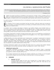 Los dones u operaciones del Padre: Estudio b&iacute;blico sobre los regalos del Padre
