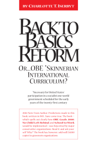 Back to Basics Reform: OBE & Skinnerian Curriculum Analysis