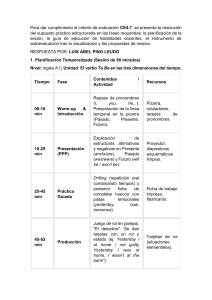 Planificaci&oacute;n de Sesi&oacute;n de Ingl&eacute;s A1: To Be en Tres Tiempos
