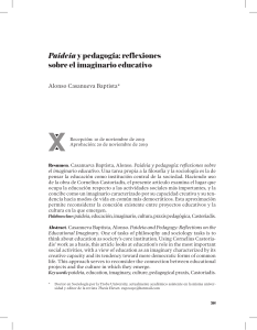 Paideia y pedagog&iacute;a: reflexiones sobre el imaginario educativo