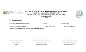 Jornalizaci&oacute;n M&oacute;dulo Electricidad 8vo CEMGTAVS 2026