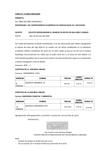 Carta formal: Solicitud de reprogramaci&oacute;n de ingreso de notas