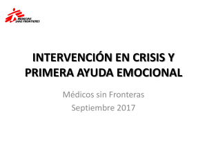 Intervenci&oacute;n en Crisis y Primera Ayuda Emocional