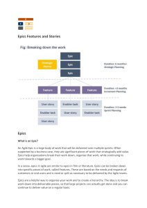 Epics, Features, and Stories in Agile Methodology
