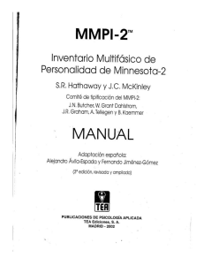 Manual del MMPI-2: Inventario Multif&aacute;sico de Personalidad