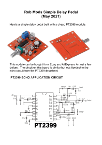 Rob Mods Simple Delay Pedal DIY Guide