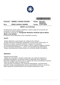 Informe de UroTC con Contraste