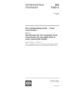 ISO 7203-1:2019 Low-Expansion Foam Concentrates Standard