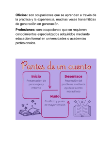 Oficios vs Profesiones y Partes de un Cuento