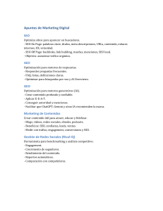Apuntes de Marketing Digital: SEO, AEO, GEO, Contenido