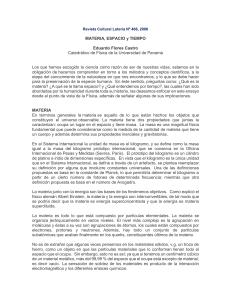 Materia, Espacio y Tiempo - F&iacute;sica Moderna