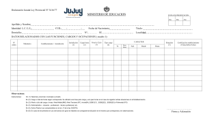 Declaraci&oacute;n Jurada Ley 3416/77 - Formulario Educacional